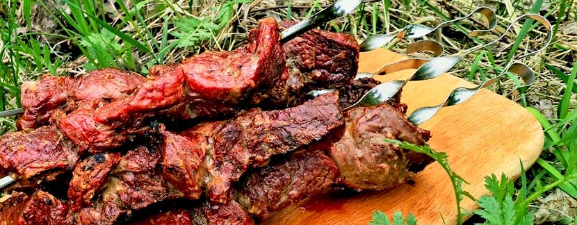 Кебаб из телятины Шашлык из Азербайджанского бычка